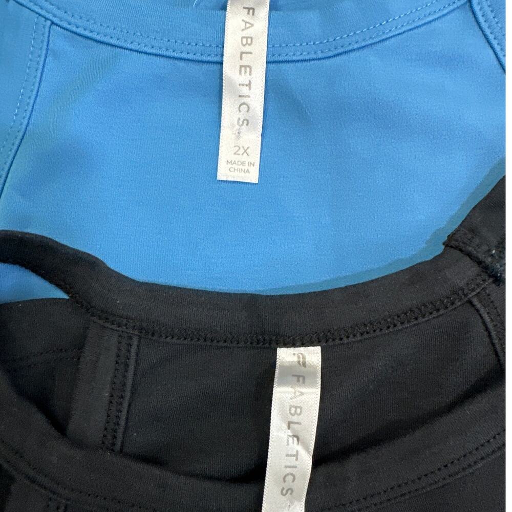 Fabletics Live-In High Neck Tank Dress Lot of 2 Sleeveless Midi Sz 2X Activewear - Picture 7 of 9